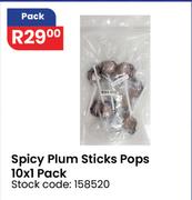 Spicy Plum Sticks Pops-10 x 1 Per Pack