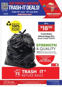 Africa Cash and Carry : Bag Yourself Awesome Trash-It Deals (05 June - 05 July 2025 While Stocks Last)