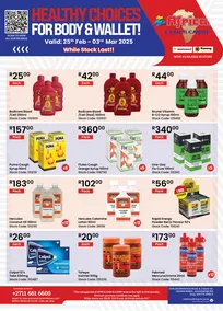 Africa Cash and Carry : Healthy Choices For Body & Wallet (25 February - 03 March 2025 While Stocks Last)