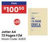 Jotter A4 72 Pages F/M-20's
