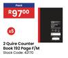 2 Quire Counter Book 192 Page F/M-5's