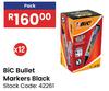 Bic Bullet Markers Black-12's