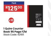 2 Quire Counter Book 96 Page F/M-10's