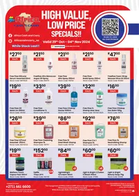 Africa Cash & Carry : High Value, Low Price Specials (29 October - 04 November 2024)