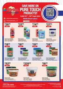 Africa Cash & Carry : Save More On Pure Touch Products (03 September - 09 September 2024)