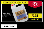 Smith & Co Acetone (5L)