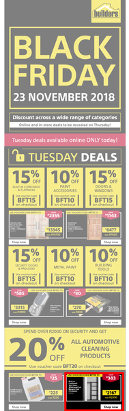 Builders : Tuesday Deals (Online Only), page 1
