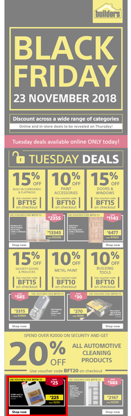 Builders : Tuesday Deals (Online Only), page 1