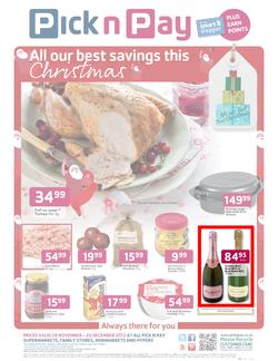 Pick n Pay : All our Best Savings this Christmas (28 Nov - 26 Dec), page 1
