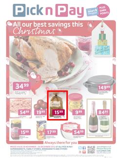 Pick n Pay : All our Best Savings this Christmas (28 Nov - 26 Dec), page 1
