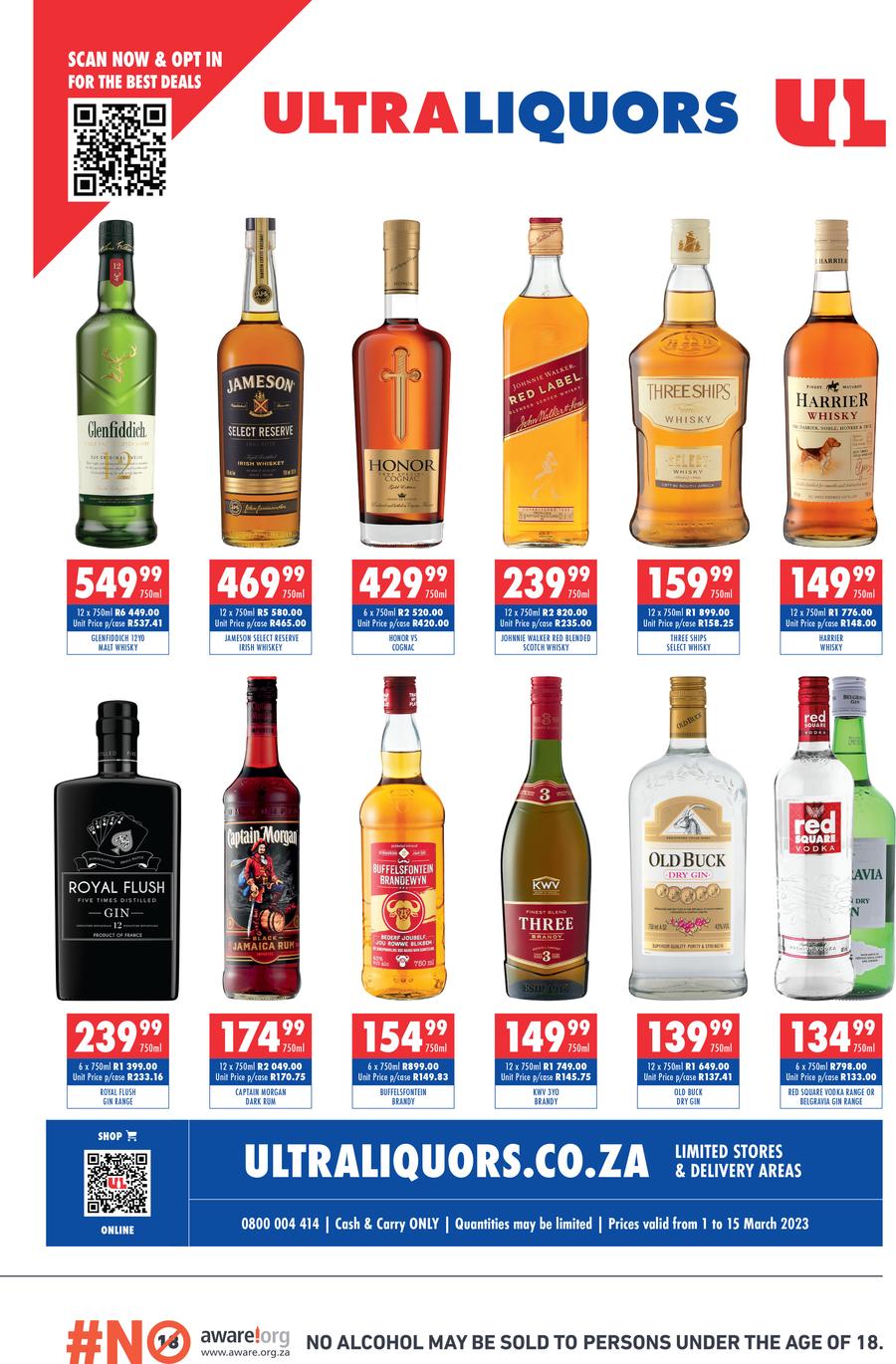 Ultra Liquors : Savings (01 March - 15 March 2023) — m.guzzle.co.za