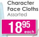 Character Face Cloths-Assorted