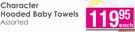 Character Hooded Baby Towels-Assorted