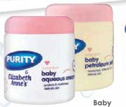 Purity & Elizabeth Anne's Baby Aqueous Cream OR Petroleum Jelly 450ml