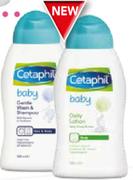 Cetaphil Baby Gentle Wash & Shampoo OR Daily Lotion-300ml
