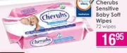 Cherubs Sensitive Baby Soft Wipes-72 Wipes