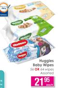Huggies Baby Wipes 56 Or 64 Wipes Assorted-Each