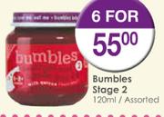 Bumbles Stage 2 Assorted-6x120ml