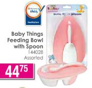Baby Things Feeding Bowl With Spoon Assorted