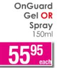 OnGuard Gel Or Spray-150ml