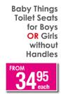 Baby Things Toilet Seats For Boys Or Girls Without Handles-Each