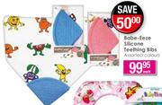 Babe-Eeze Silicone Teething Bibs Assorted Colours-Each