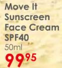 Tropitone Move It Sunscreen Face Cream SPF40-50ml