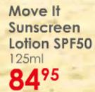 Tropitone Move It Sunscreen Lotion SPF50-125ml