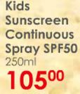 Everysun Kids Sunscreen Continuous Spray SPF50-250ml