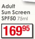Celltone Adult Sun Screen SPF50-75ml