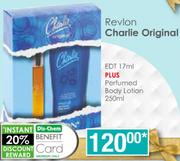 Revlon Charlie Original EDT 17ml+ Perfumed Body Lotion 250ml