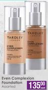 Yardley Even Complexion Foundation Assorted-Each