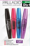 Palladio Lash Obsessed Or 4D Boost or Aqua Force Or MaxxLash Mascara-Each