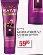 L'Oreal Elvive Keratin Straight 72H Oil Replacement-300ml