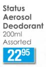Status Aerosol Deodorant Assorted-200ml
