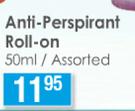 Adidas Anti Perspirant Roll On Assorted-50ml