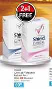Shield Clinical Protection Roll On For Men Or Women Assorted-45ml Each