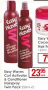 Easy Waves Curl Activator And Conditioner Hairspray Twin Pack-2 x 250ml Each