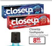 Close-Up Toothpaste Assorted-125ml Each