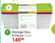 2Ltr Storage Box 4 Piece