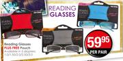 Reading Glasses Plus Free Pouch-Per Pair