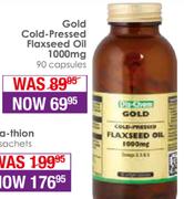 Gold Cold Pressed Flaxseed Oil 1000mg 90 Capsules