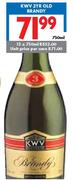 KWV 3 YR Old Brandy-750ml