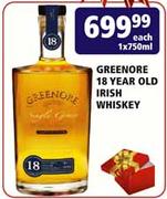 Greenore 18 Year Old Irish Whisky-750ml