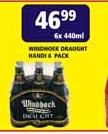 Windhoek Draught Handi-6x440ml Pack