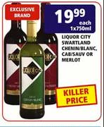 Liquor City Swartland Chenin/Blanc, Cab/Sauv Or Merlot-750ml