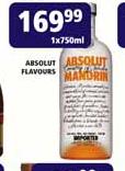 Absolut Flavours-1X750ml Each