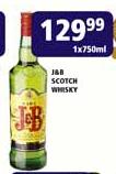 J & B Scotch Whisky-1X750ml Each
