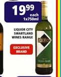 Liquor City Swartland Wines Range-1X750ml Each