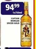 Captain Morgan Spiced Gold-1X750ml Each